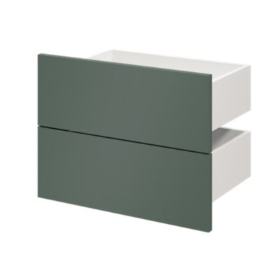 Lot de 2 tiroirs vert forêt Atomia l. 50 x P. 35 cm
