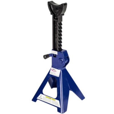 Lot de 2 tréteaux chandelles à crémaillère, crics de levage en acier bleu