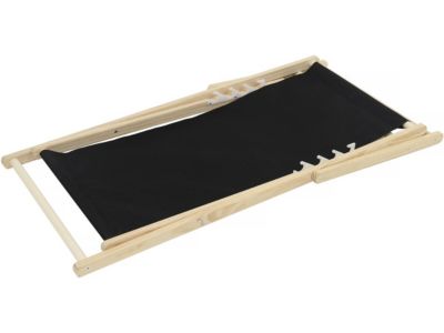 Lot de 2 transat en bois "Chilienne"  107 x 56.5 x 81 cm  Noir