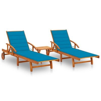 Lot de 2 transats chaise longue Helloshop26