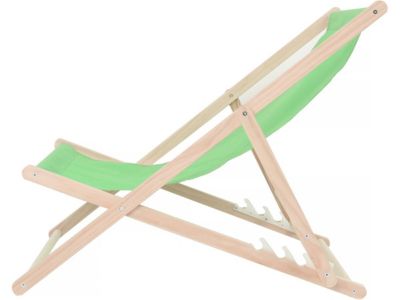 Lot de 2 transats en bois "Chilienne"  107 x 56.5 x 81 cm  Vert