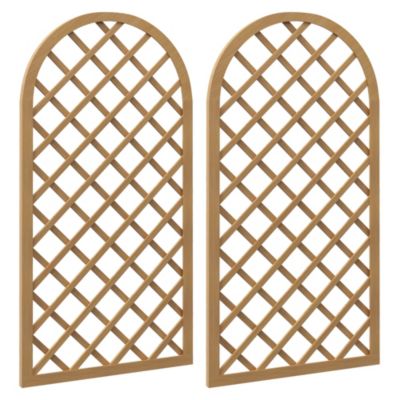 Lot de 2 treillis bois pour plantes grimpantes dim. 60L x 120H cm sapin pré-huilé