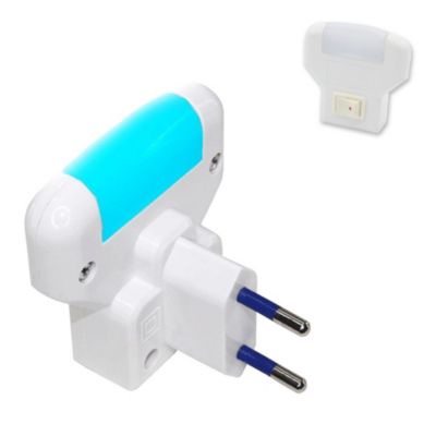 Lot de 2 Veilleuses LED bleues FISHTEC 1W 60x65mm - Prise Secteur - Lumière bleue apaisante