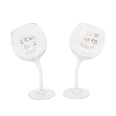 Lot de 2 verres penchés en Verre - La chaise longue