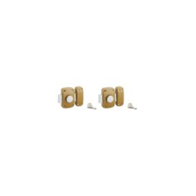Lot de 2 verrous à bouton, cylindre diamètre 23 x 45 mm, s'entrouvrant, 3 clés/verr. - SP