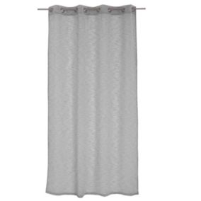 Lot de 2 voilages, 140x240cm, gris galet, effet lin, collection Maya, CMADECO