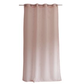 Lot de 2 voilages, 140x240cm, vieux rose, effet lin, collection Maya, CMADECO