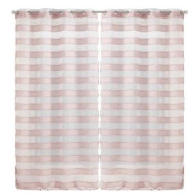 Lot de 2 voilages Lalina - 140 x 260 cm Rose - Douceur d'Intérieur - Voilage  140 x 260