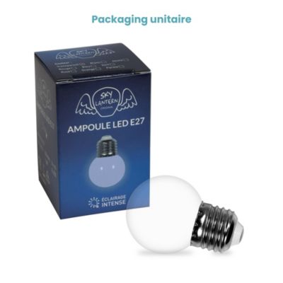 Lot de 20 Ampoules Guirlande Guinguette Led E27 Transparentes - 1.5W