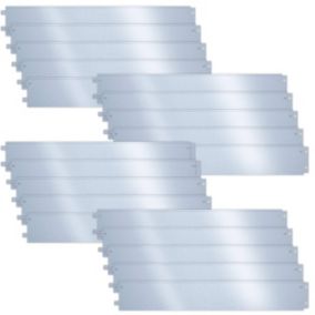 Lot de 20 Bordure de jardin en métal galvanisé flexible 100x18cm VOUNOT