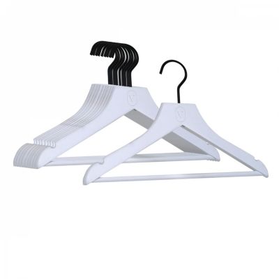Lot de 20 cintres 32 cm pour vêtements enfant premium avec crochet pivotant à 360 degrés - Blanc - Vivezen
