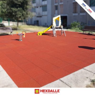 Lot de 20 dalles HEXDALLE XE 25 mm - Rouge - Usage extérieur - 5 m²