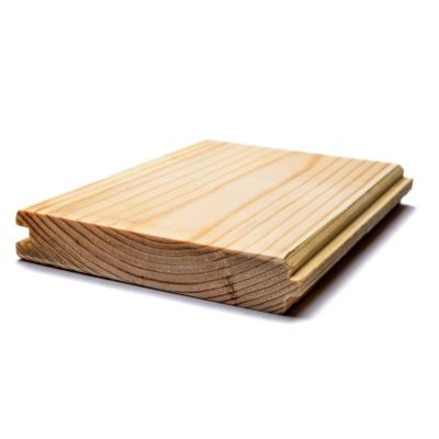 Lot de 20 lattes (4,8 m2) en pin massif rainure et languette avec 1 côté biseauté 2x12x200 cm
