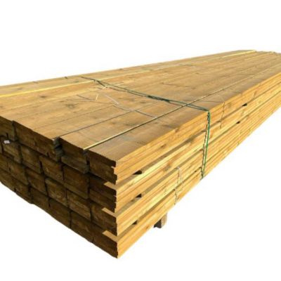 Lot de 20 lattes (5 m2) en bois de pin traité 2x12x210 cm