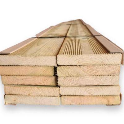 Lot de 20 lattes (5 m2) en bois de pin traité 2x12x210 cm