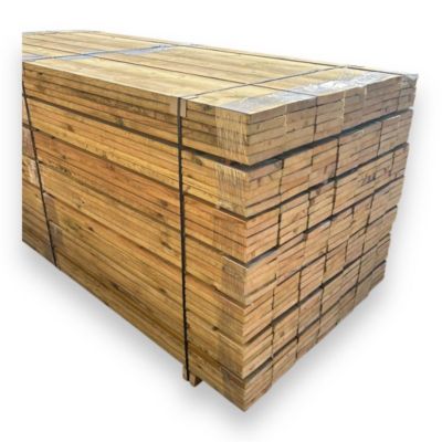 Lot de 20 lattes (5 m2) en bois de pin traité 2x12x210 cm