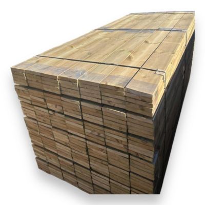 Lot de 20 lattes (5 m2) en bois de pin traité 2x12x210 cm
