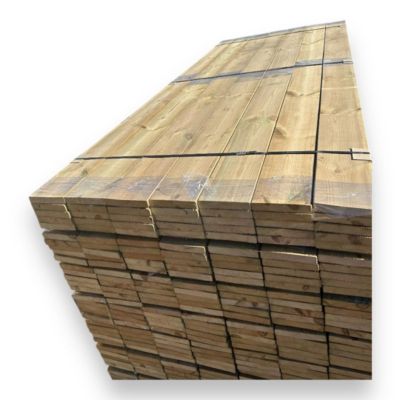 Lot de 20 lattes (5 m2) en bois de pin traité 2x12x210 cm