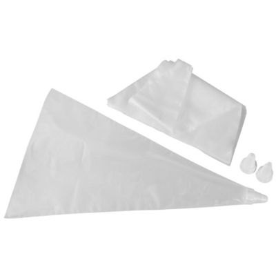 Lot de 20 poches à douille jetables et 3 embouts plastique réemployables 32 cm Zenker Smart Pastry