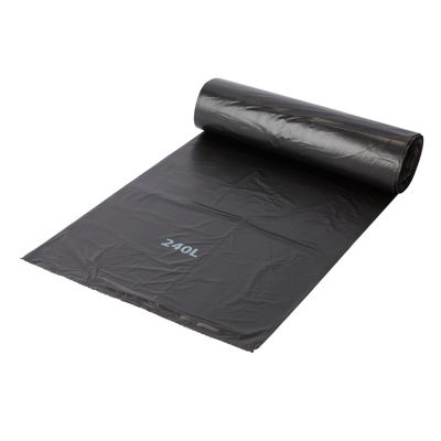 Sacs poubelle noirs, Dimensions : 115 x 160 cm, 10 unités avec une  capacité de 240 litres