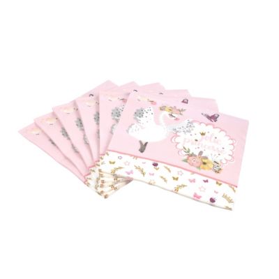 Lot de 20 serviettes en papier Princesse cygne