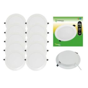 Lot de 20 Spot Encastrable LED Downlight Panel Extra-Plat 12W Blanc Froid 6000K