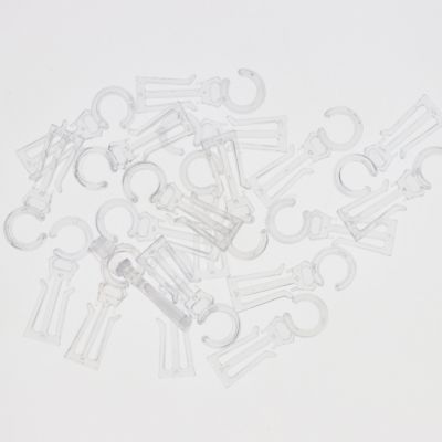 Lot de 20 suspendeurs doubles pour rideaux de 8/12mm en Cristal - Boulet