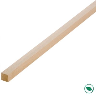 Lot de 20 tasseaux hêtre rabotés 2400 x 9 x 9 mm