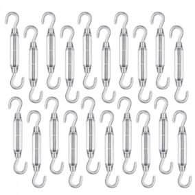 Lot de 20 tendeurs de fil réglables en acier inoxydable - Double crochets - M6 - Linxor