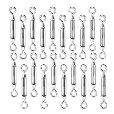 Lot de 20 tendeurs de fil réglables en acier inoxydable - Double oeillets - M4 - Linxor