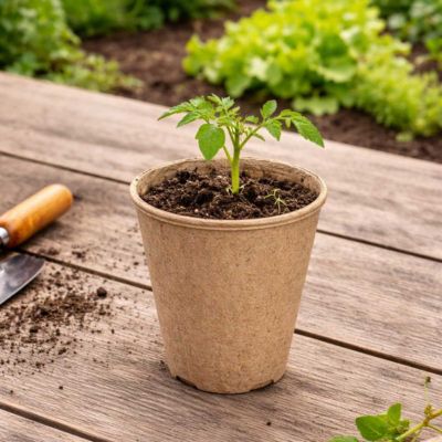 Lot de 24 pots de semis ronds - Diamètre 8 cm pour jardinage