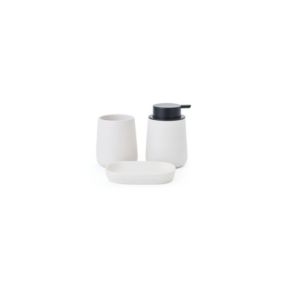 Lot de 3 accessoires de salle de bain en céramique MAONIE Blanc mat MSV