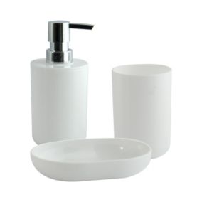 Lot de 3 accessoires de salle de bain INAGUA Blanc MSV