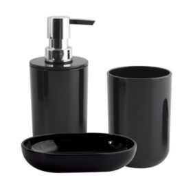 Lot de 3 accessoires de salle de bain INAGUA Noir MSV