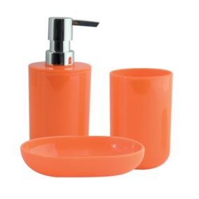 Lot de 3 accessoires de salle de bain INAGUA Orange MSV