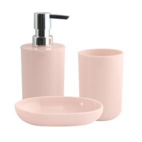 Lot de 3 accessoires de salle de bain INAGUA Rose MSV