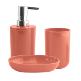 Lot de 3 accessoires de salle de bain INAGUA Terracotta MSV