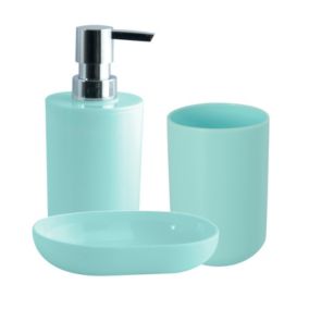 Lot de 3 accessoires de salle de bain INAGUA Vert Pastel MSV