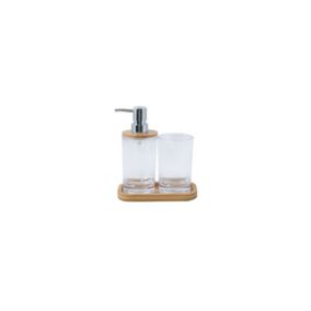 Lot de 3 accessoires de salle de bain MATEA Transparent MSV