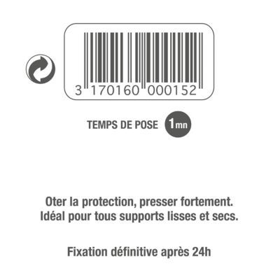 Lot de 3 attaches adhésives. Le Crochet Francais