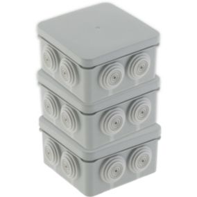 Lot de 3 boîtes étanches IP55 No Airbox 80x42mm - Protec