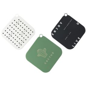 Lot de 3 bouchons de douche anti-odeurs en silicone 20 x 20 cm pour salle de bain, cuisine, sol