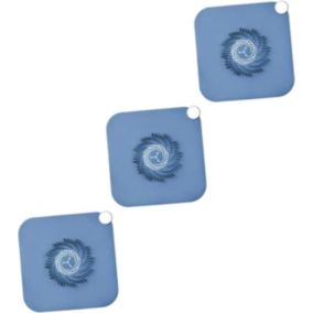 Lot de 3 bouchons de vidange en silicone bleu, filtre de vidange de douche, protecteur de vidange de salle de bain, 28 x 28 cm