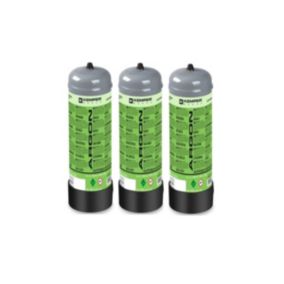 Lot de 3 Bouteilles de gaz Argon pur 110 Bar 2.2 Litres Jetable Soudage MIG KEMPER