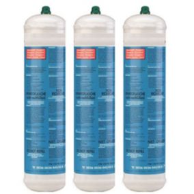 Lot de 3 Bouteilles Oxygène Jetable 110 bar Connexion M10 Soudure bi-gaz 110 Litres KEMPER