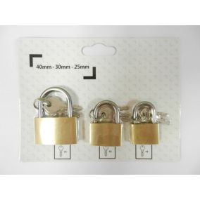 Lot de 3 cadenas 25/30/40 mm + 9 clés fournies