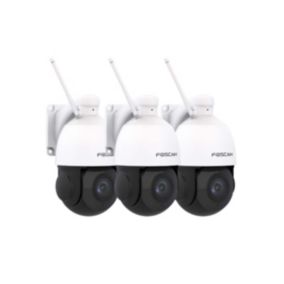 Lot de 3 caméras IP Wi-Fi dôme PTZ 2MP avec zoom optique x18 - FOSCAM SD2X