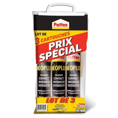 Lot de 3 cartouches Neoplus 345g Pattex