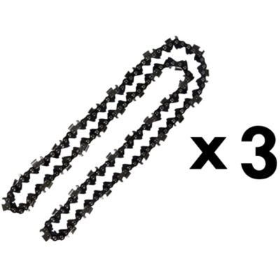 Lot de 3 chaînes 76 maillons pour tronçonneuse GT Garden