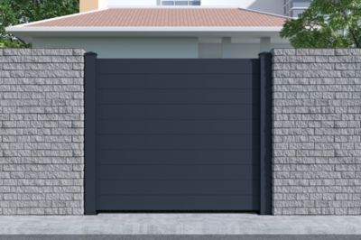 Lot de 3 clôtures aluminium 1,9m NIESEN H.170cm Gris